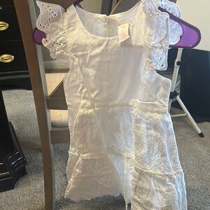 Shabby Chic White Eyelet Kids Dress